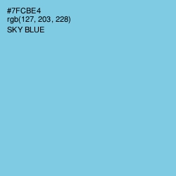 #7FCBE4 - Sky Blue Color Image